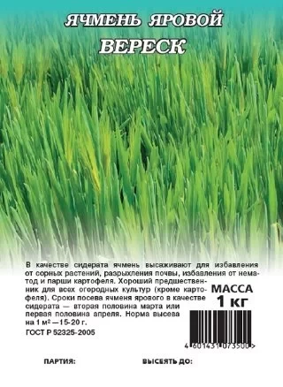 img-1: Ячмень яровой Вереск - ООО «Семена Тут»